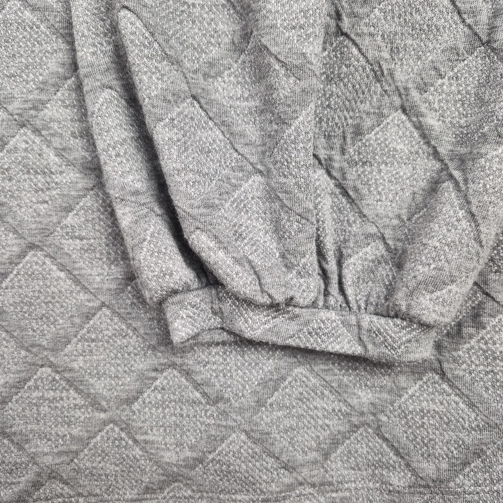 Liz Claiborne Boatneck Gray Windowpane Long Sleeve Shirt Womens Sz 2X - Picture 5 of 9